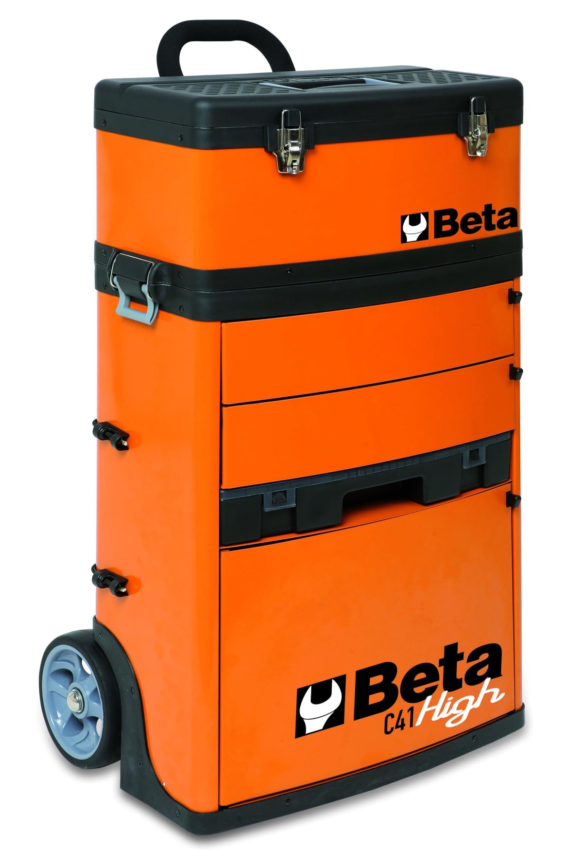 Orange Two-Module Rolling Metal Tool Chest R861046