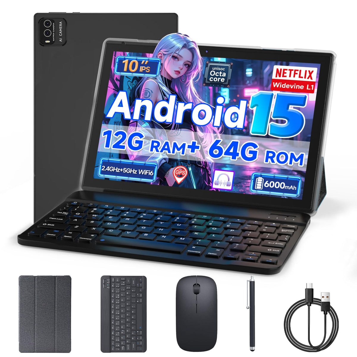 10 inch Tablet with Keyboard B57978