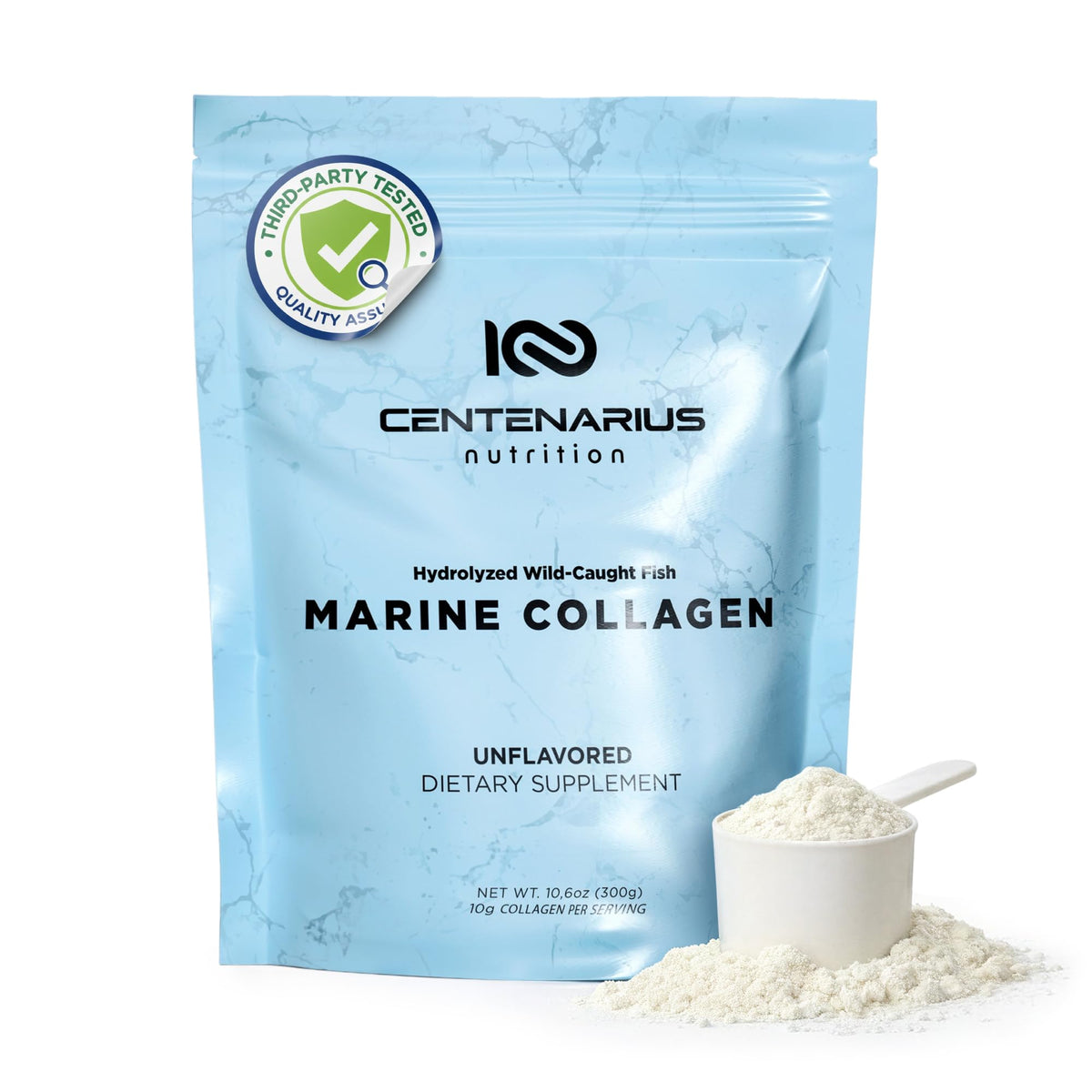 Unflavored Hydrolyzed Marine Collagen Peptides Powder 300g X2109