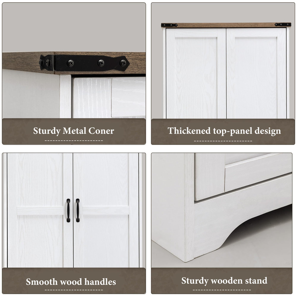 71" White Wooden Armoire Wardrobe Closet with 2 Doors & 2 Drawers C3751