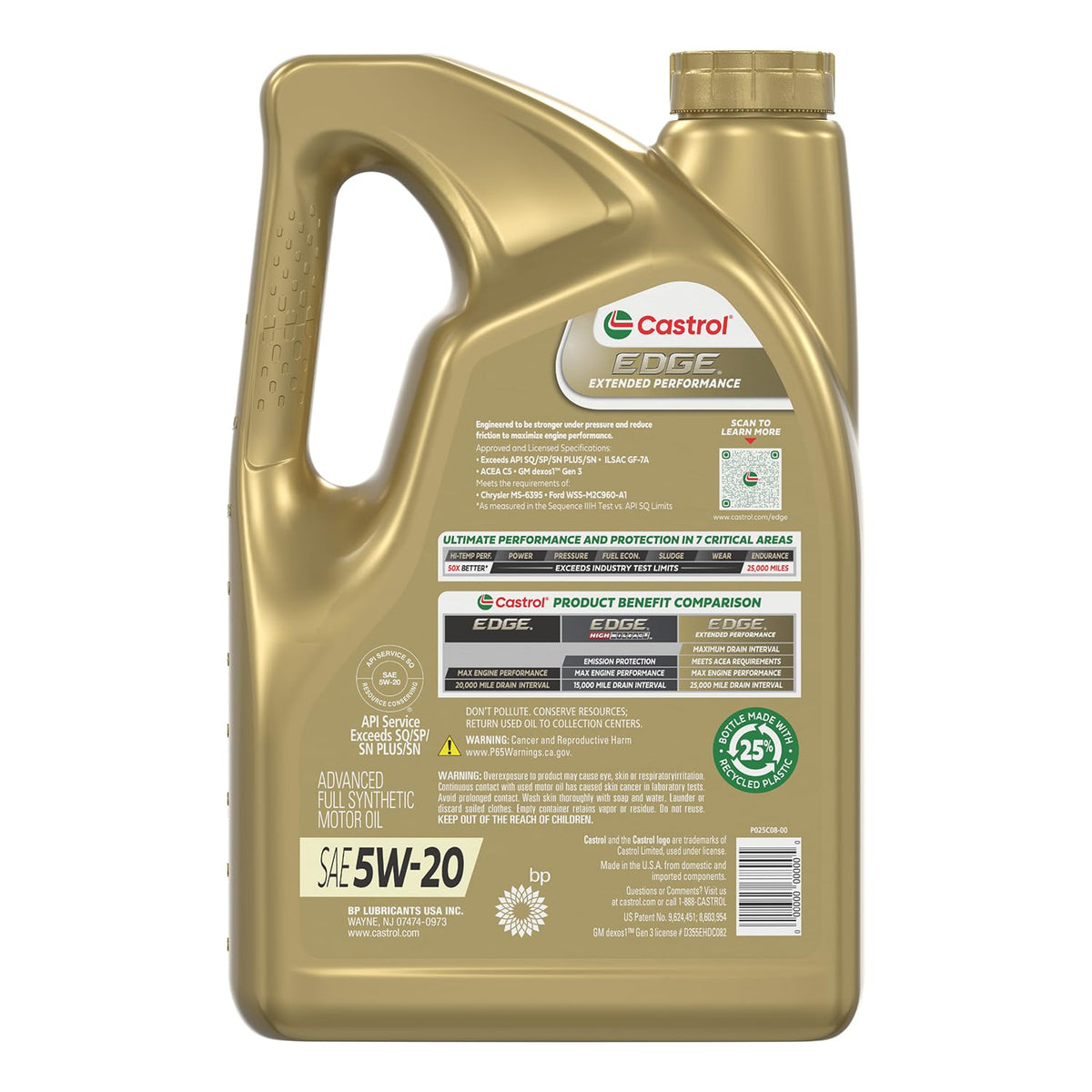 5W-20 Full Synthetic Motor Oil 5 Qt P755