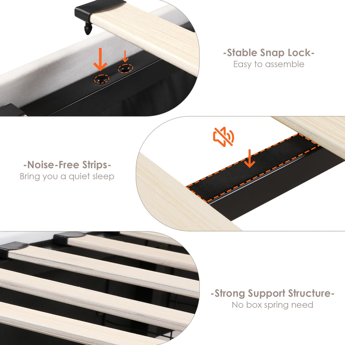 Beige Upholstered Full LED Bed Frame with Storage L387951