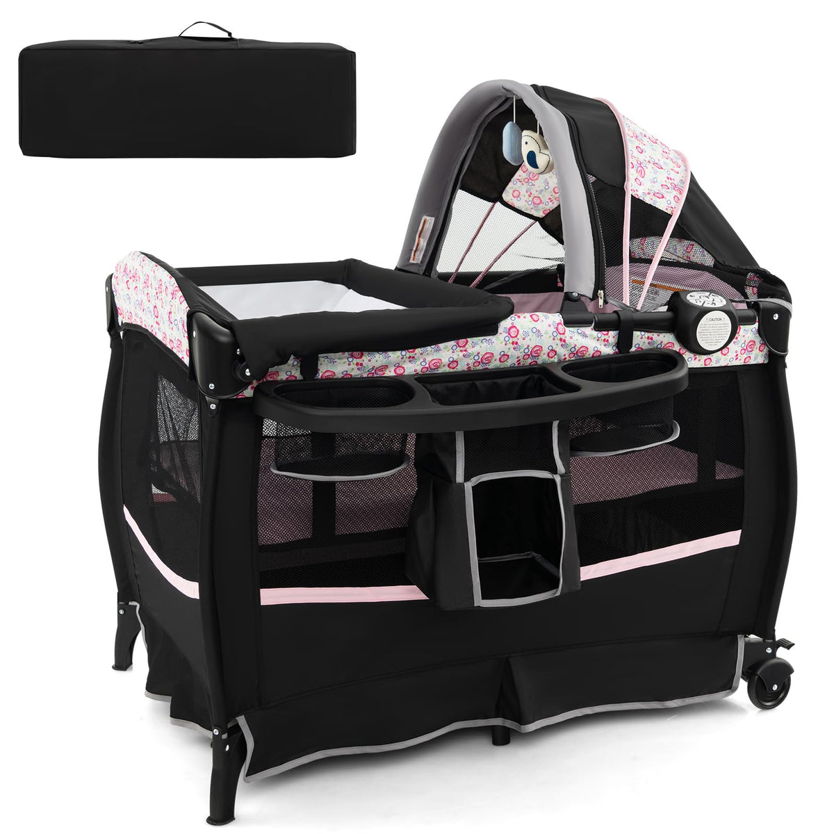 4 in 1 Portable Baby Playpen with Bassinet W4222