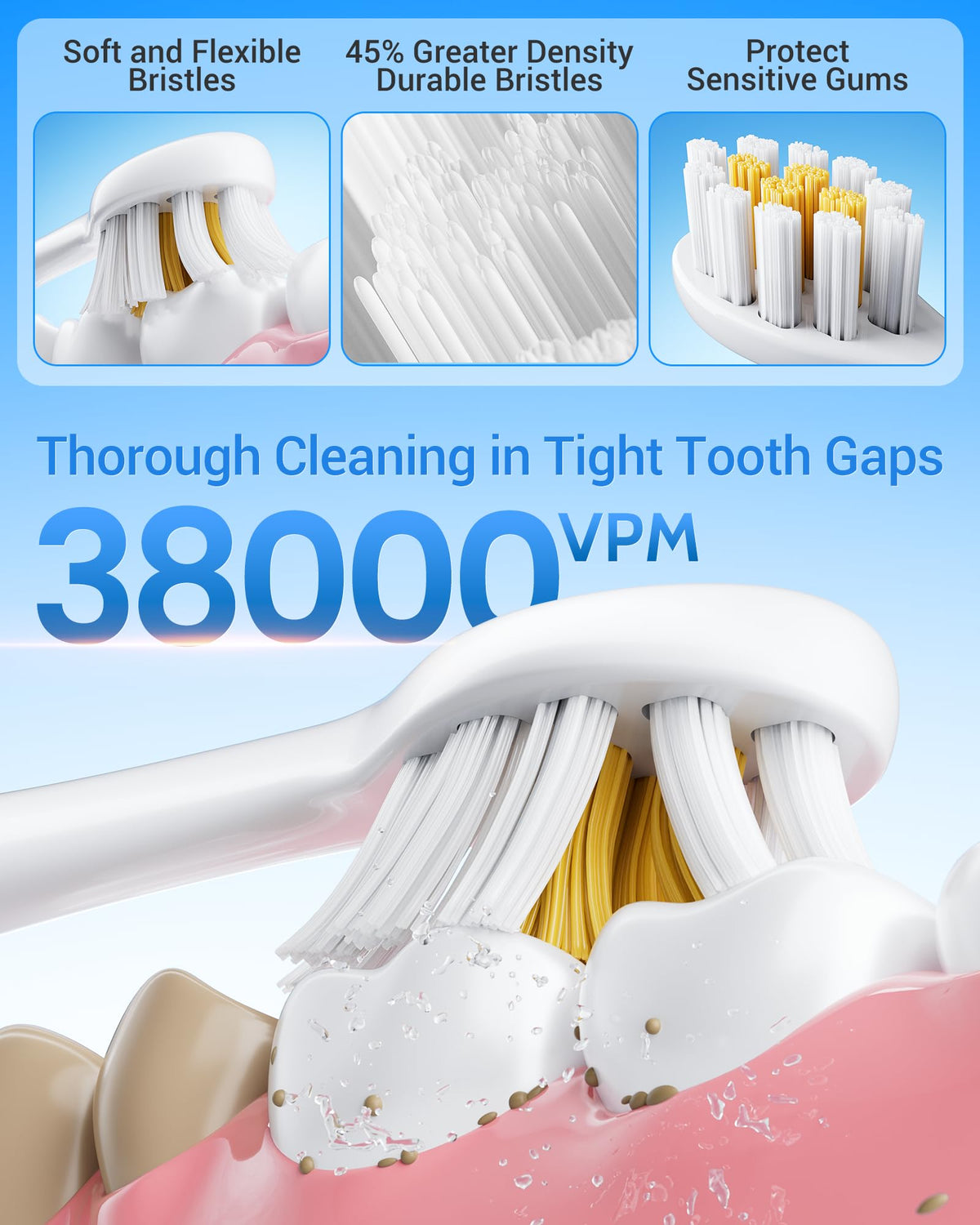 2 Pack Electric Toothbrush with 12 Replacement Heads B8584