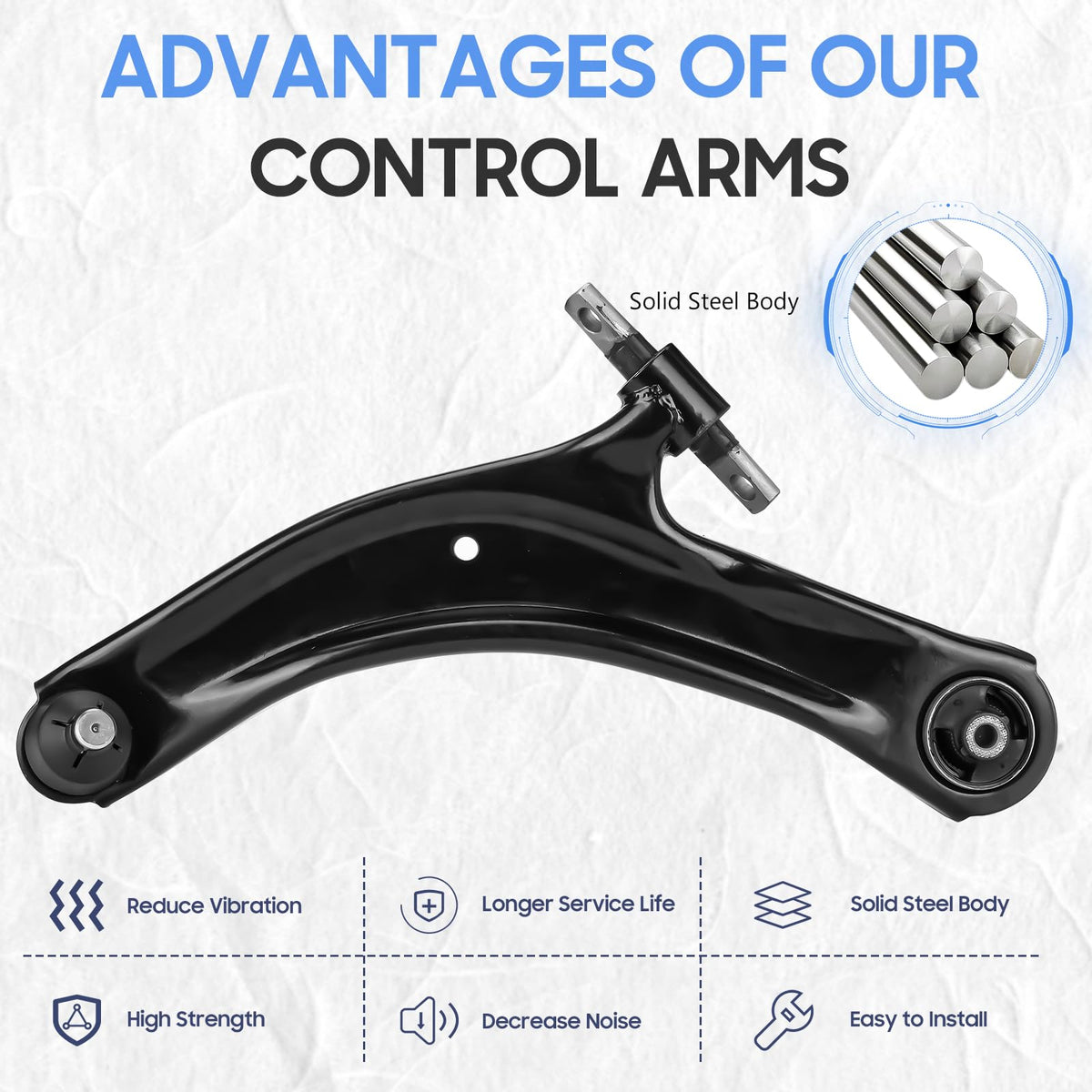 Front Lower Control Arms with Ball Joints Suspension Kit 2pc Y1049