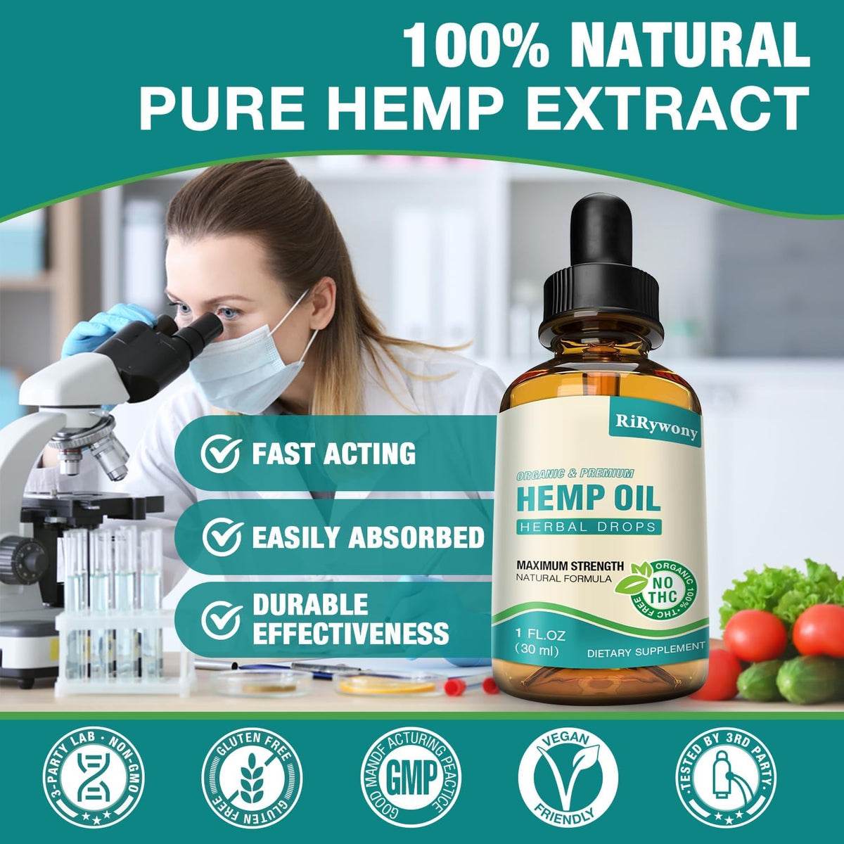 Organic Hemp Oil Drops 3-Pack Y4008