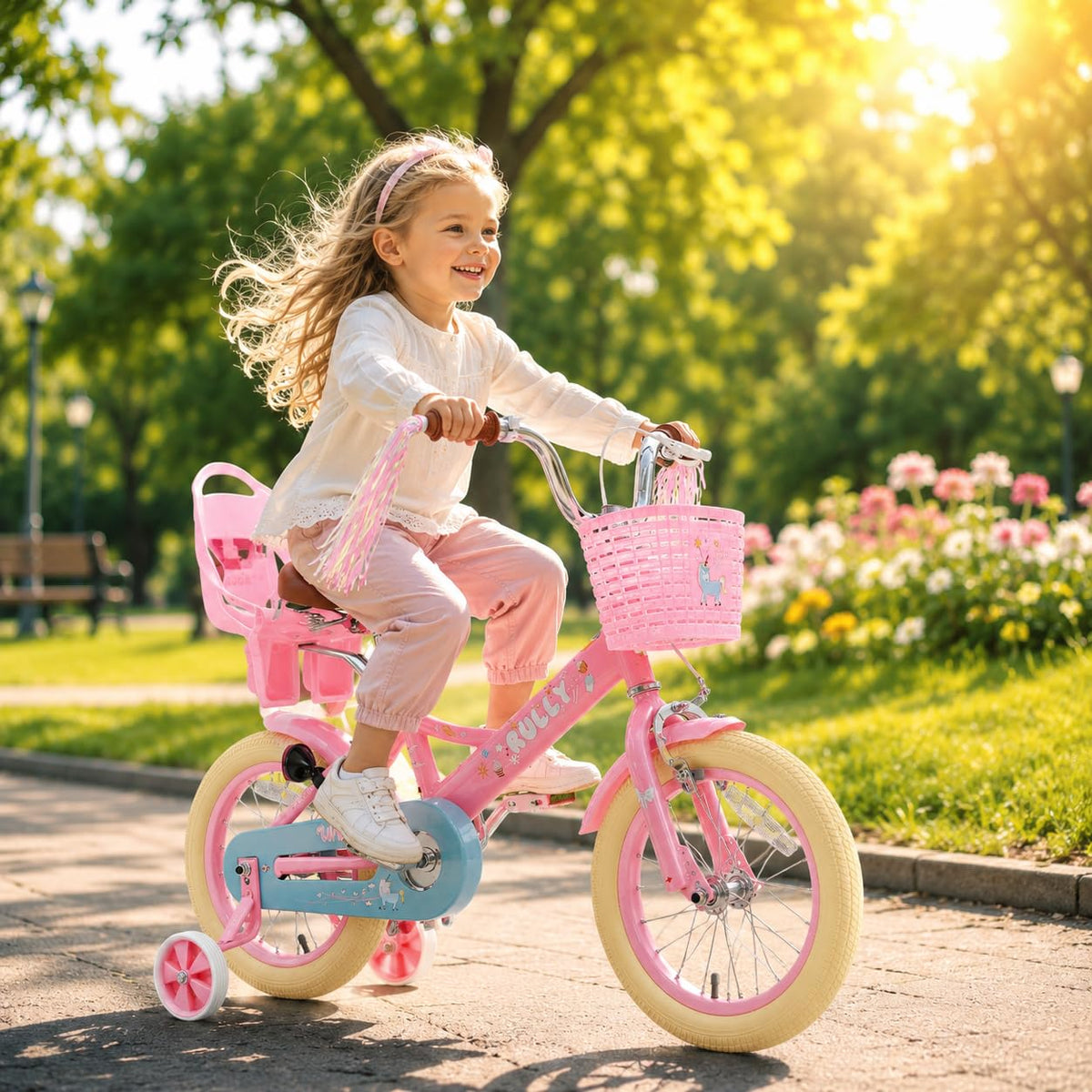 Kids Bike with Training Wheels & Basket C553