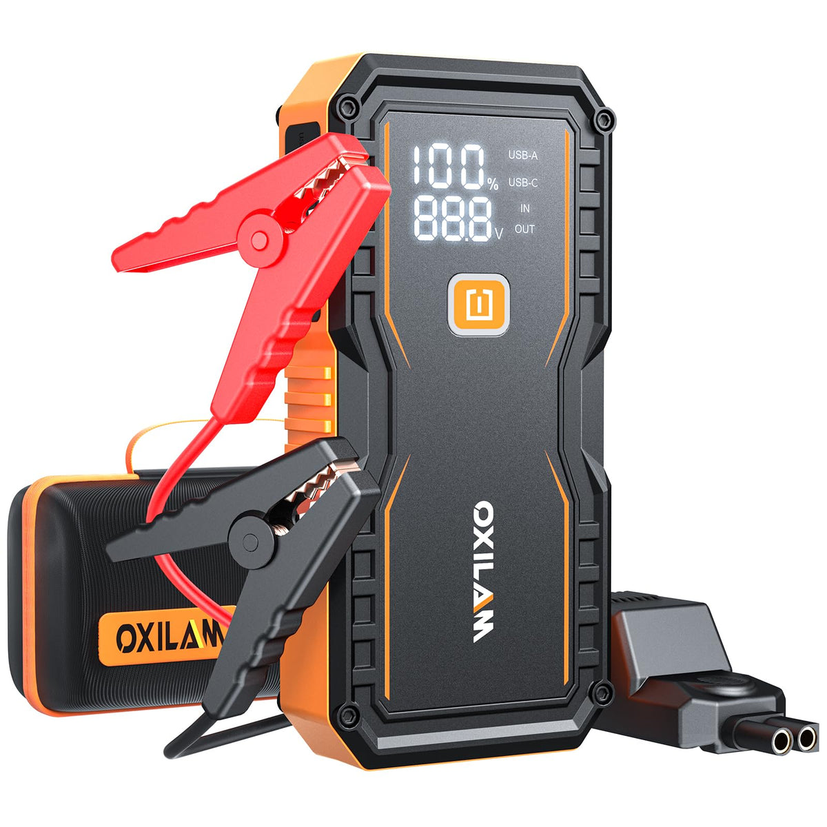 6000A Portable 12V Lithium Jump Starter with Jumper Cables C5541