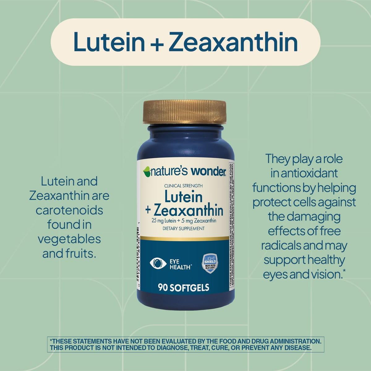 Lutein 25mg & Zeaxanthin 5mg 90 Softgels I46077