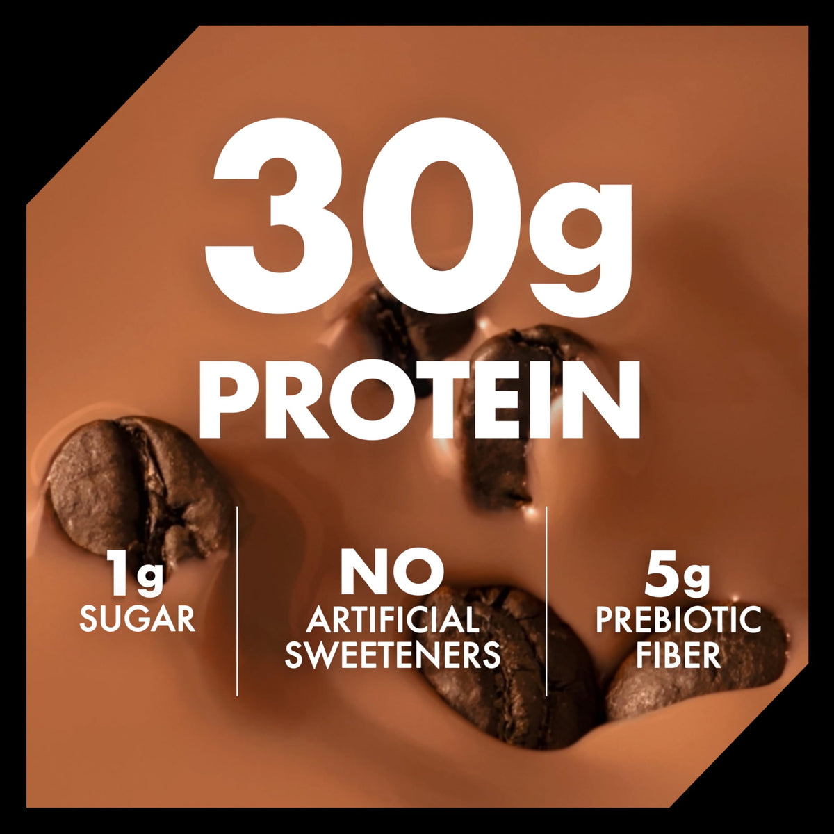 30g Protein Shake, Mocha Latte, 5g Prebiotic Fiber, 12 fl oz Bottle, 12 Count A1056