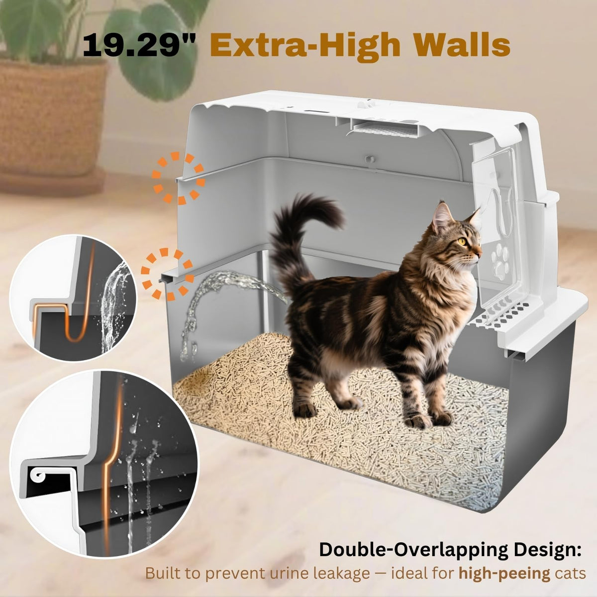 XXXXL Stainless Steel Cat Litter Box with Lid A264