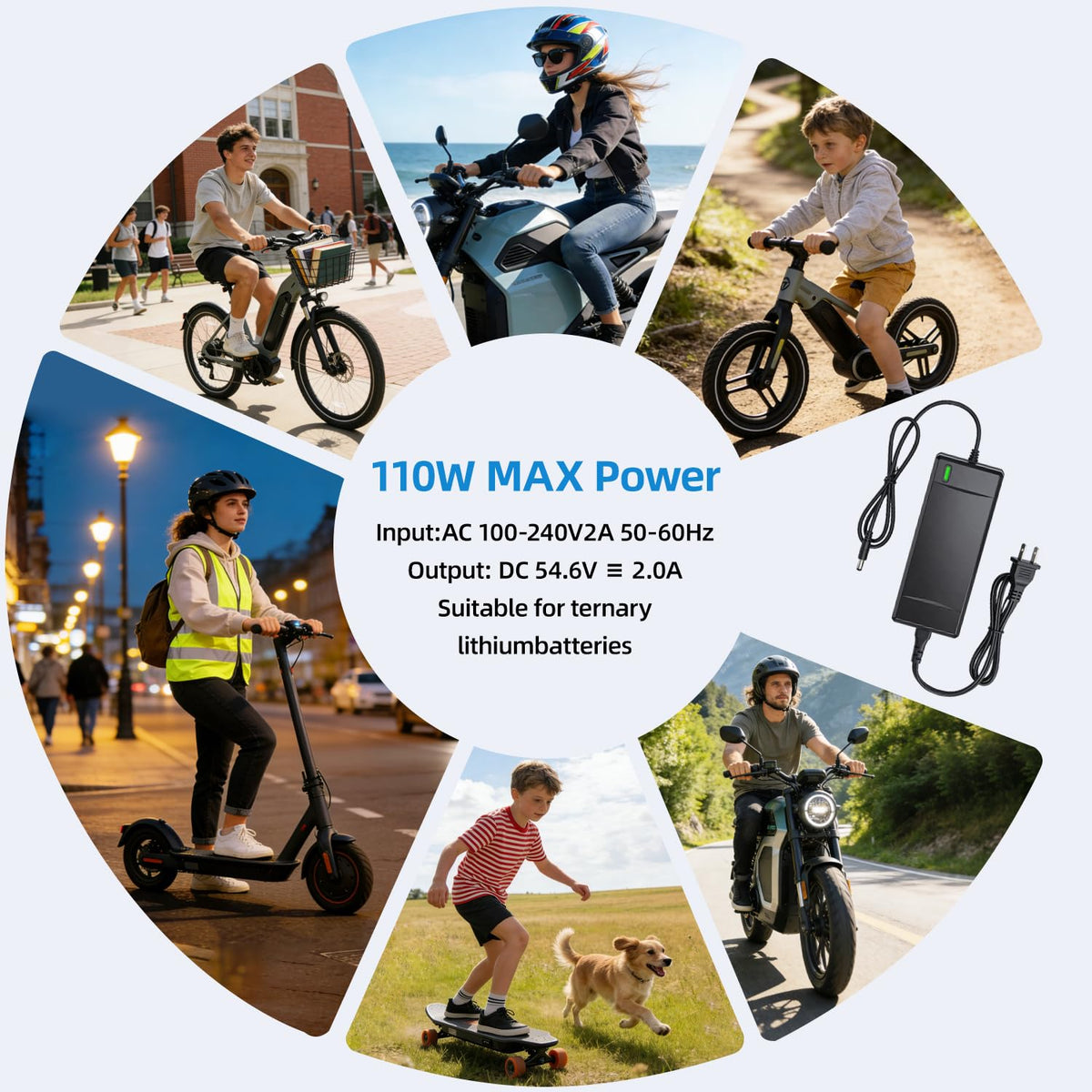 54.6V 2A Electric Bike Charger M427