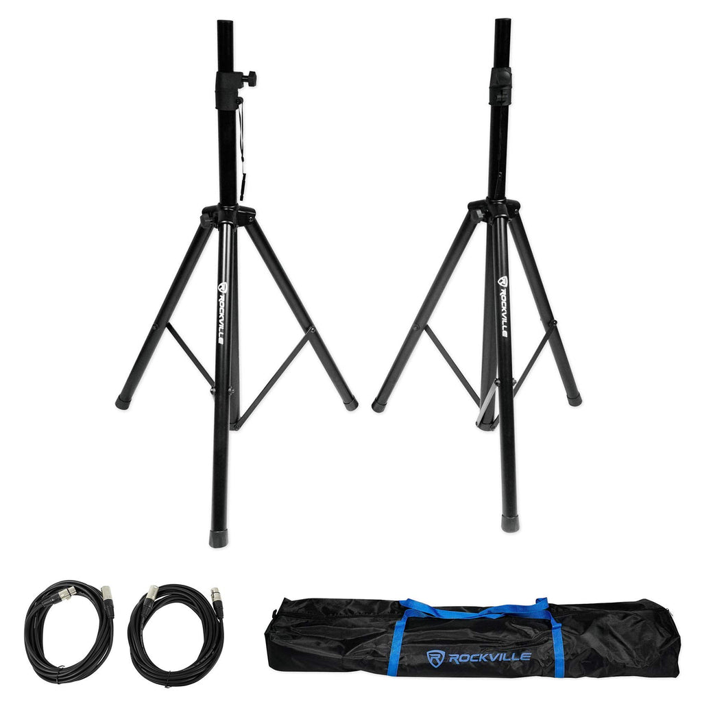 15" Powered Active DJ PA Speaker Pair with Stands D701204