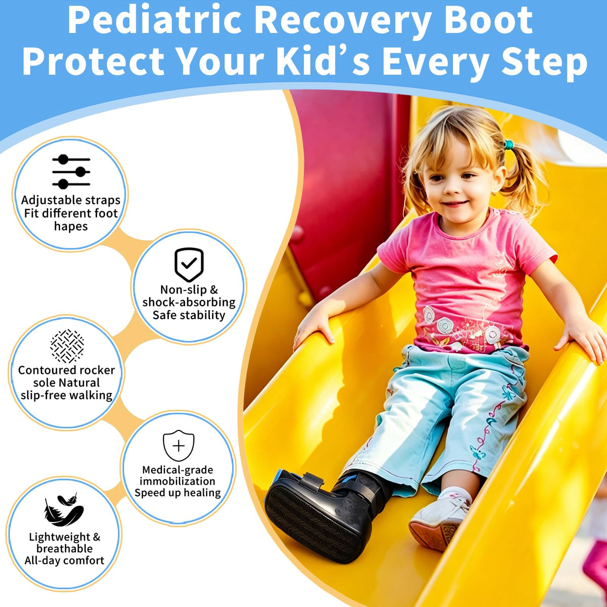 Lightweight Adjustable Pediatric Walking Boot I8784