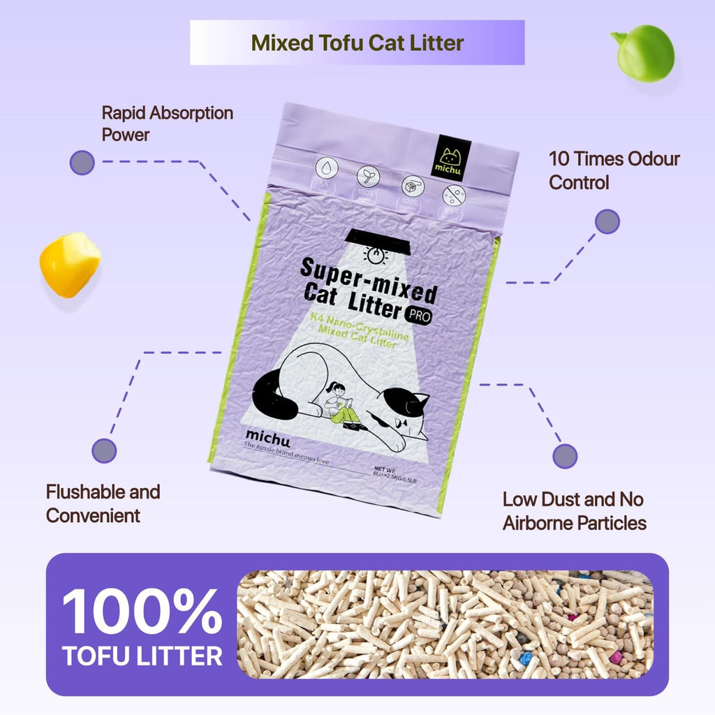 Mixed Tofu Cat Litter 5.5Lb 4 Pack P340363