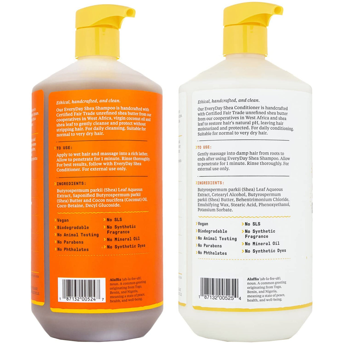 Unscented Shea Shampoo & Conditioner Set 32 Oz S917