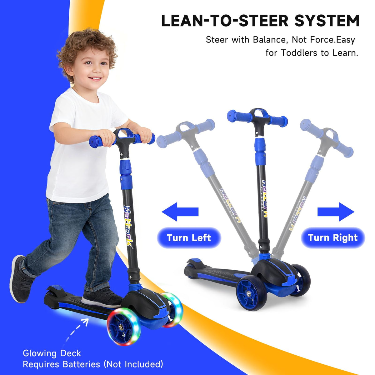 Kids 3-Wheel Foldable Kick Scooter V378227