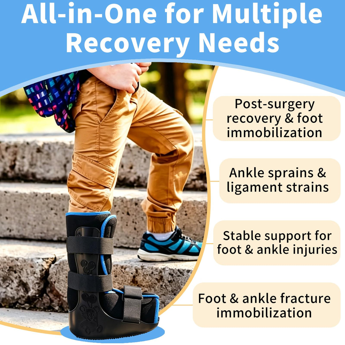 Lightweight Adjustable Pediatric Walking Boot I8784
