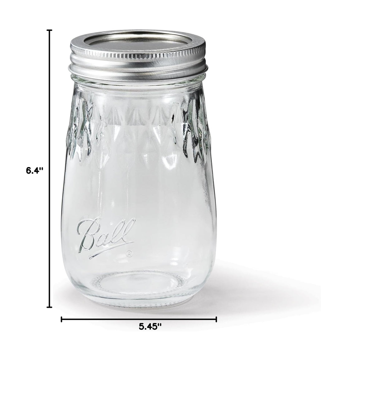 Glass Mason Jar Regular Mouth Pint Size 16 OZ Pack of 8 V6068