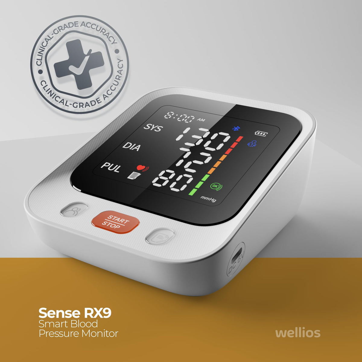 Upper Arm Blood Pressure Monitor with Large Cuff and Backlit Display I354719