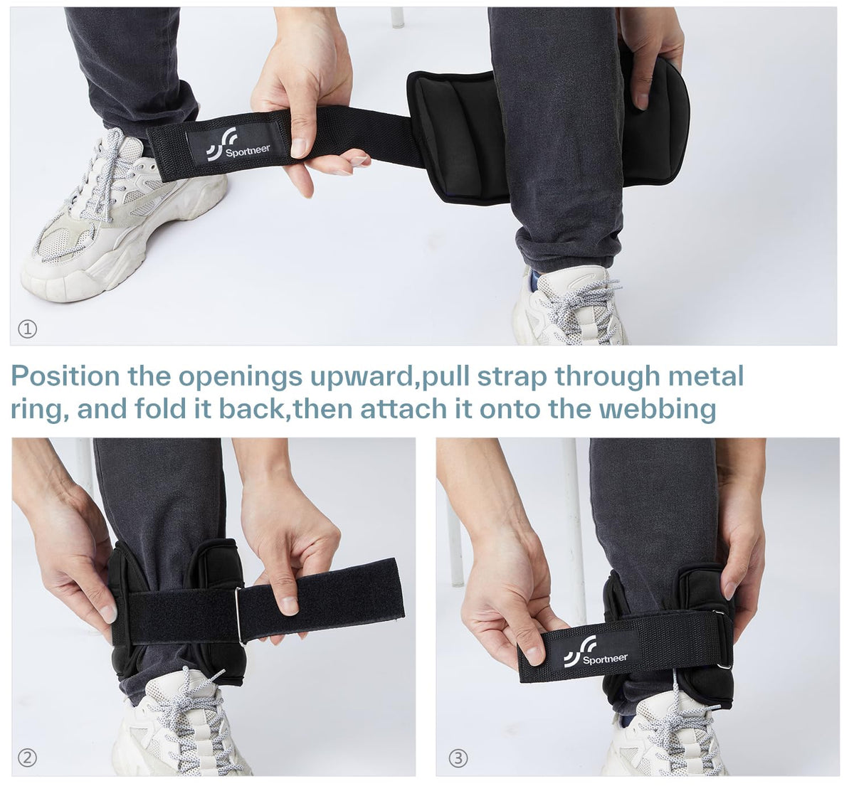 Adjustable Ankle Weights 2-7 lb per Pair W328