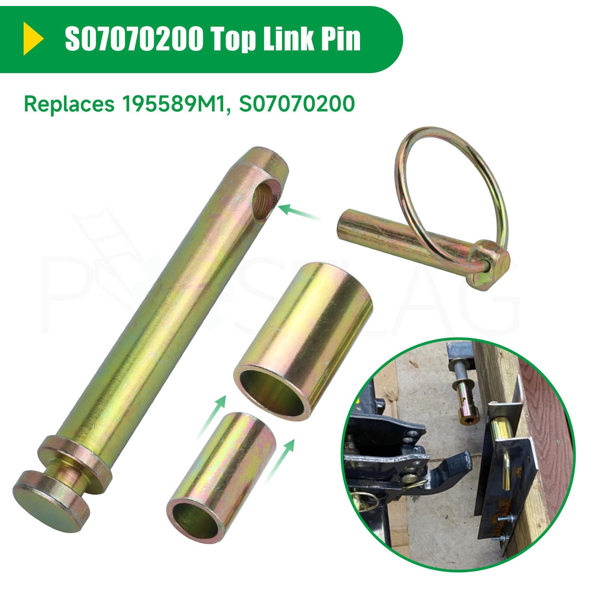 Quick Hitch Adapter Bushing for 3 Point Hitch Tractor P904