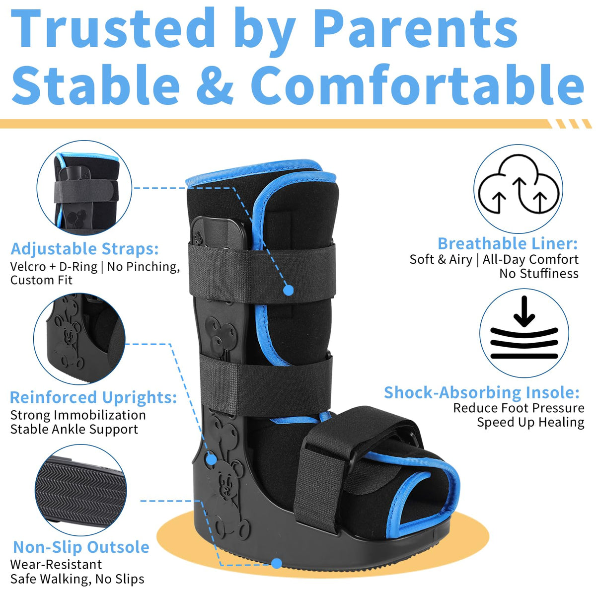 Lightweight Adjustable Pediatric Walking Boot I8784