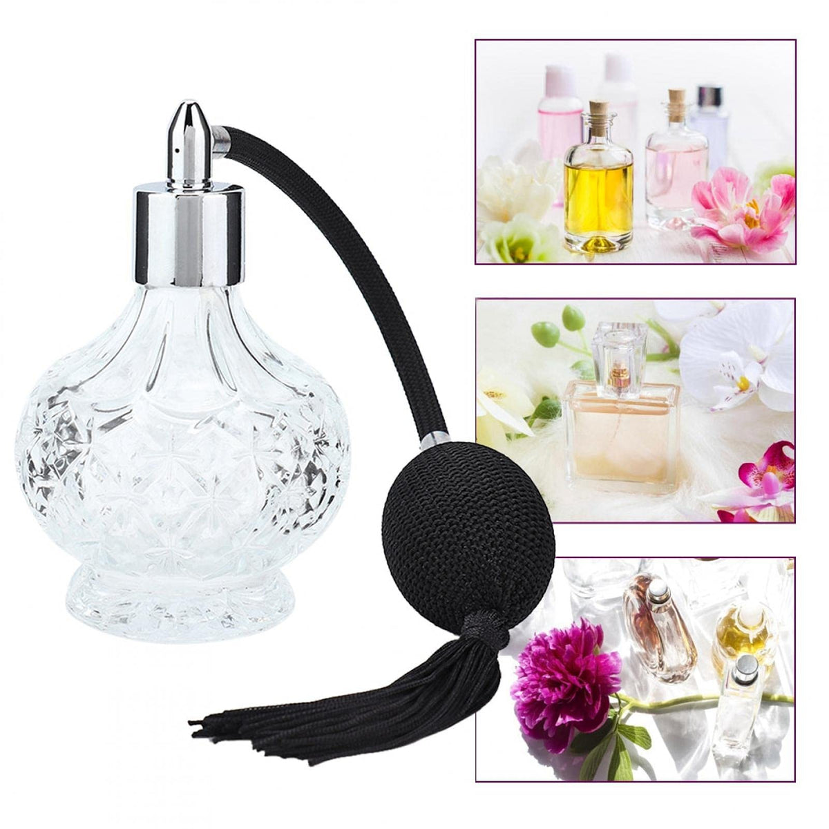Refillable Glass Perfume Bottle with Tassel R554