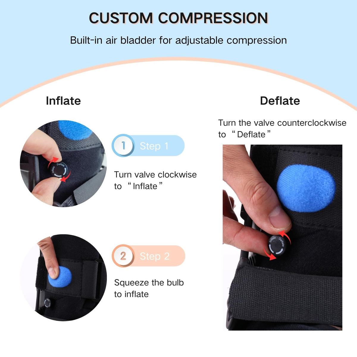 Short Inflatable Orthopedic Walking Boot X208
