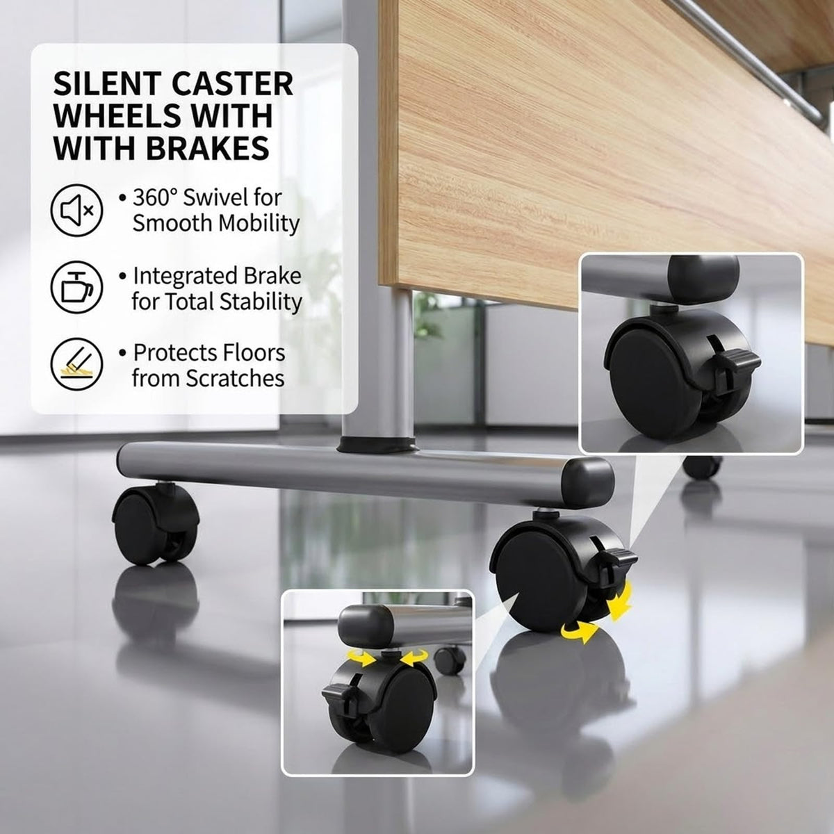 Folding Conference Table with Lock Casters I688