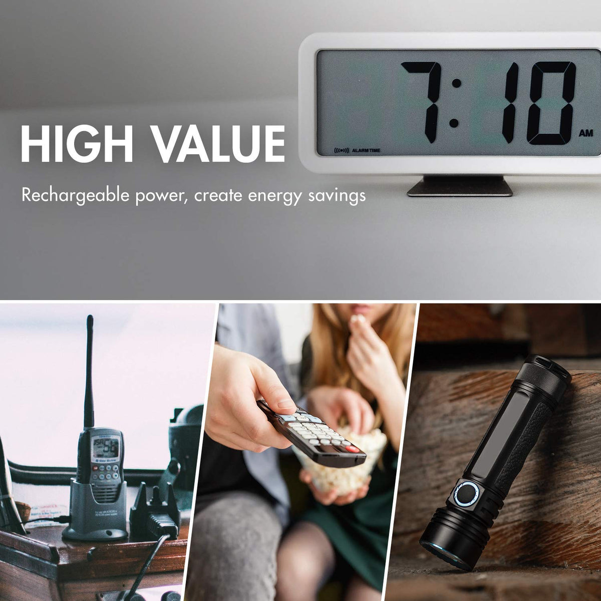 1.2V Rechargeable NiMH AA AAA C and D Battery Combo Q661907