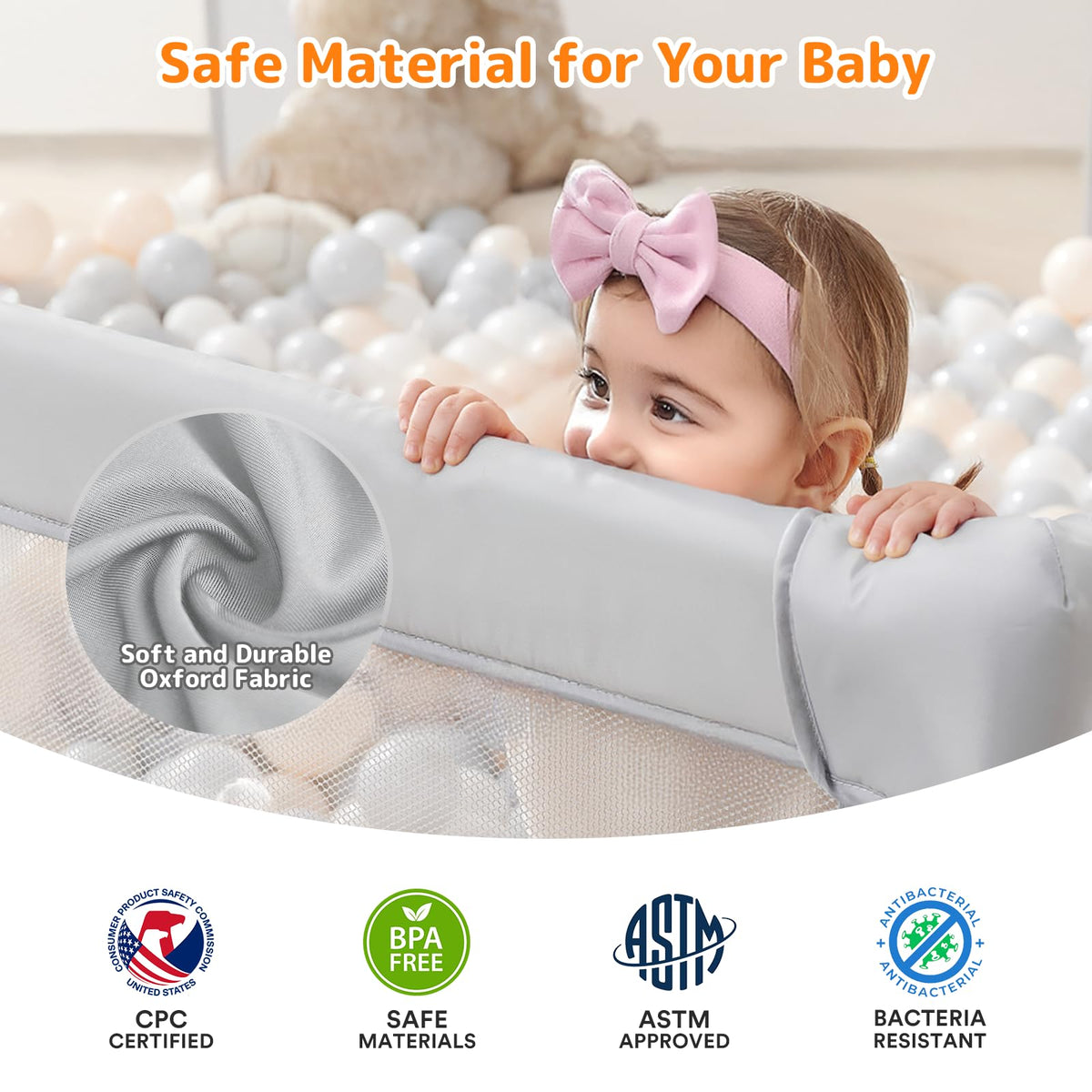 Foldable Baby Playpen with Mat R95366