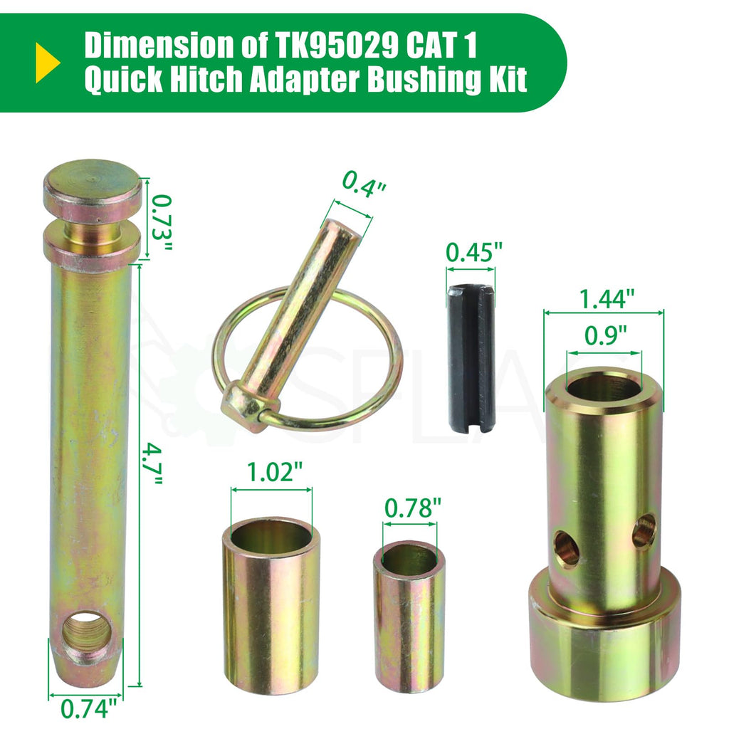 Quick Hitch Adapter Bushing for 3 Point Hitch Tractor P904