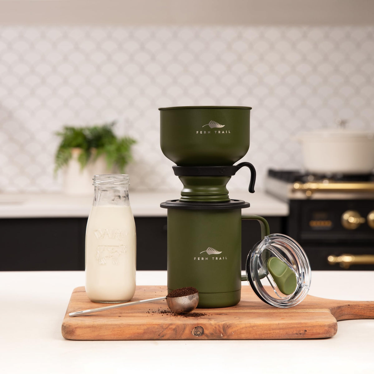 12 oz Insulated Mug with Lid and Reusable Coffee Filter S698