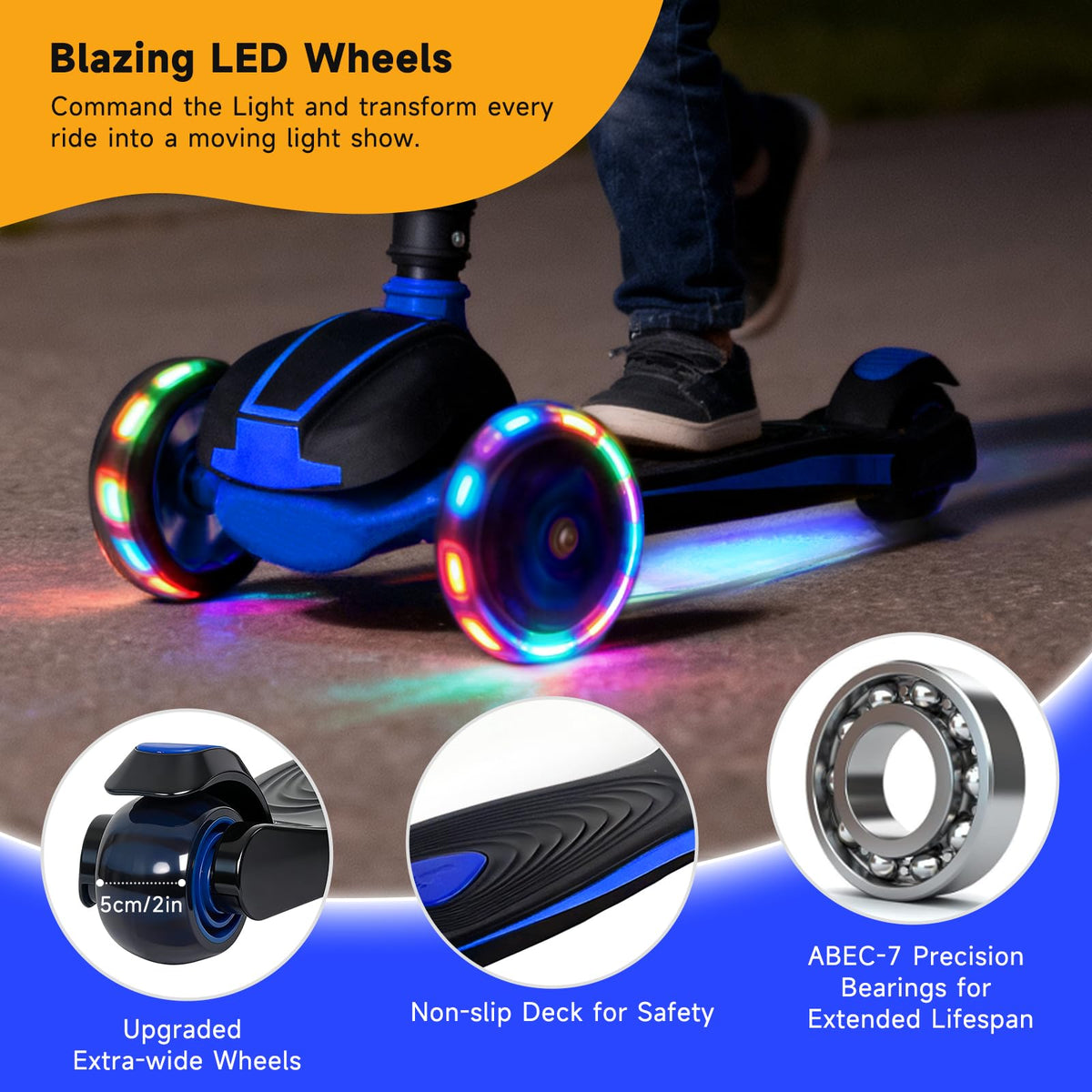 Kids 3-Wheel Foldable Kick Scooter V378227