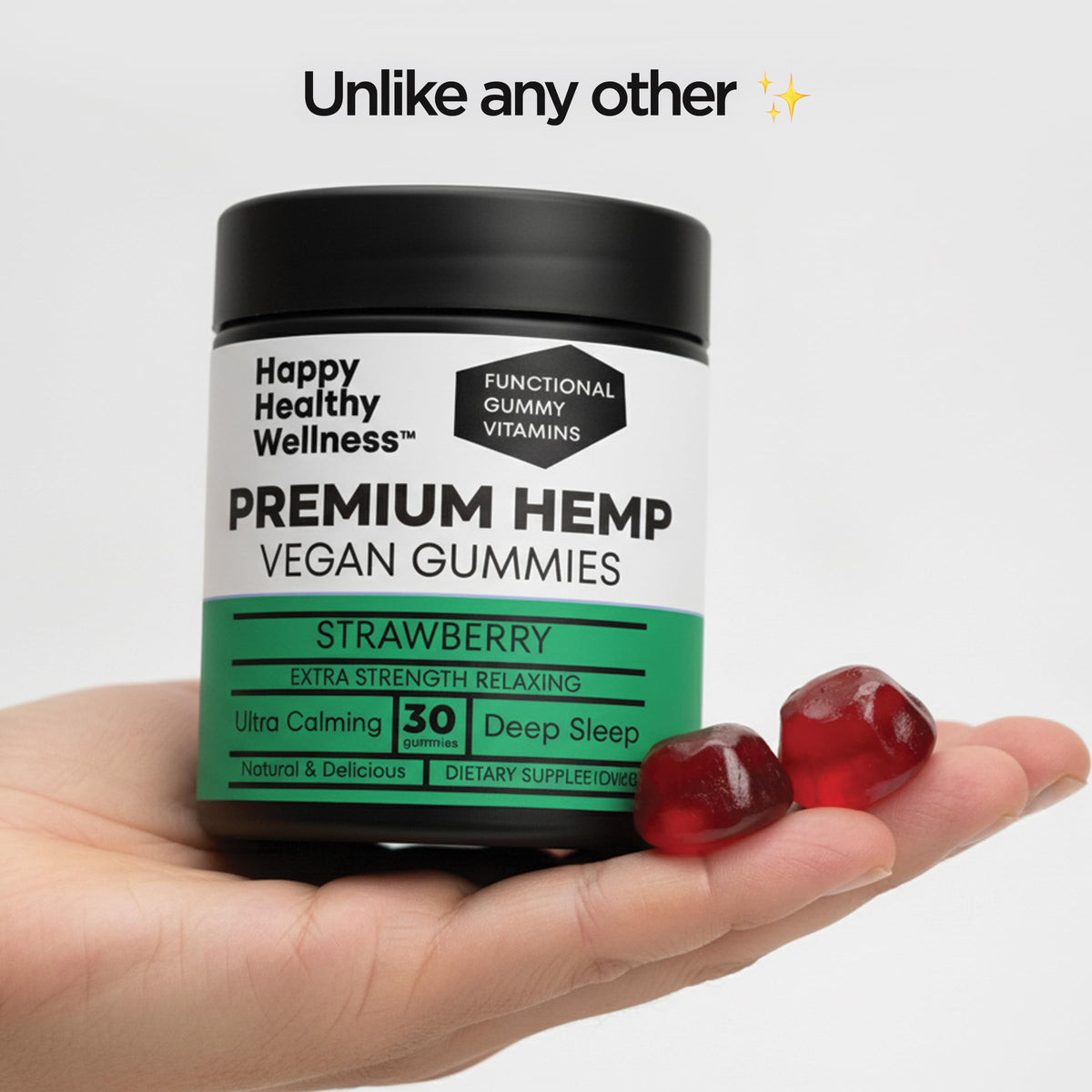 Strawberry Hemp Gummies 60 Count Y90750