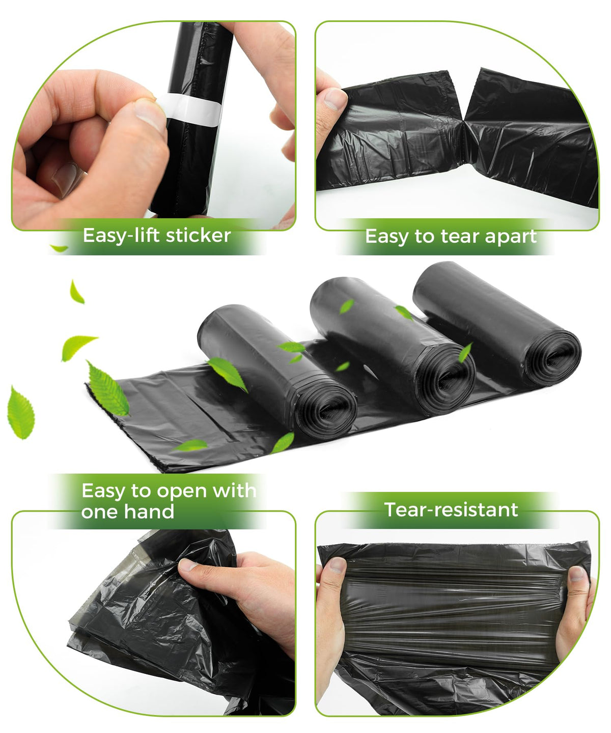 200 Pack Dog Poop Bags Rolls with Dispenser O7079