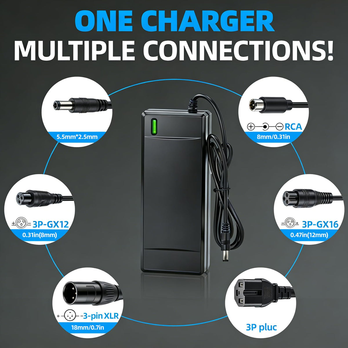 54.6V 2A Electric Bike Charger M427