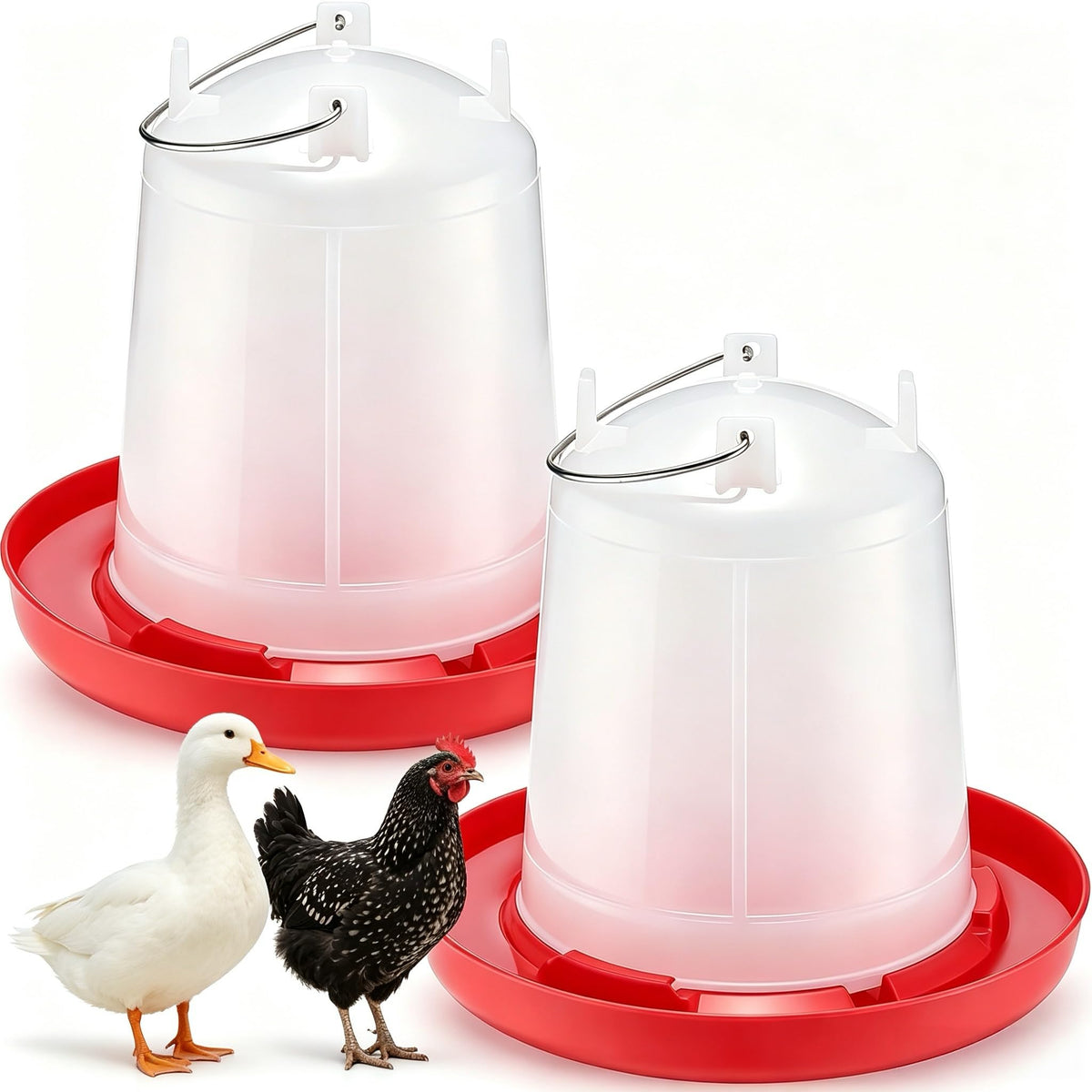 2 Pack 2 Gallon Poultry Waterer R5778