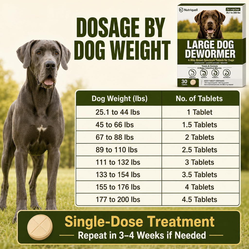Medium and Large Dog Dewormer Tablets G30058