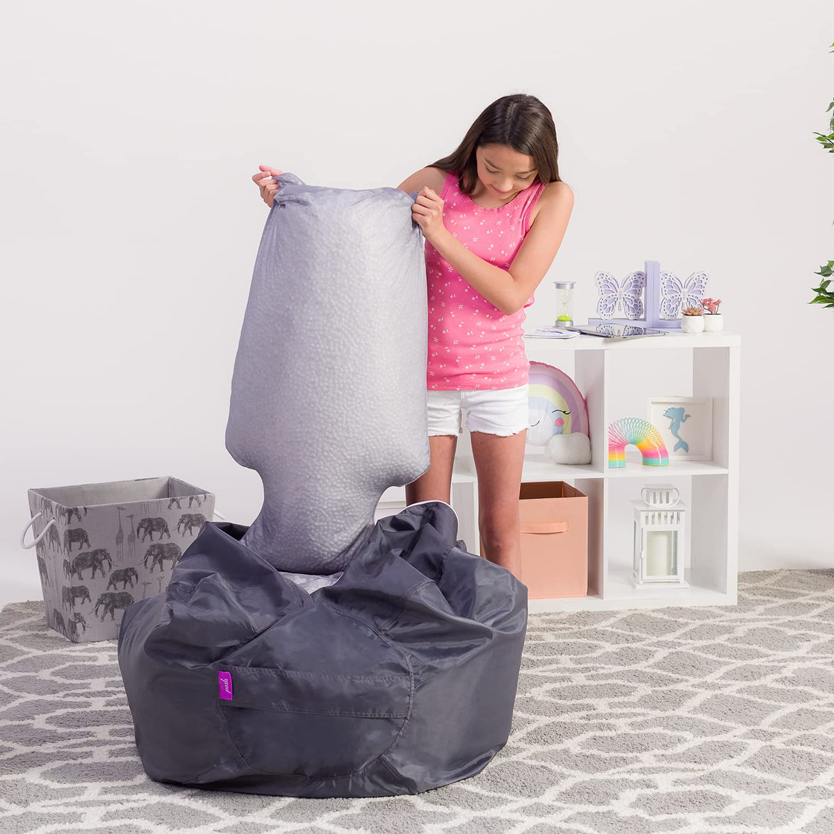 Bean Bag Refill Single Pack White with EZ-Pour Zipper Spout U21013
