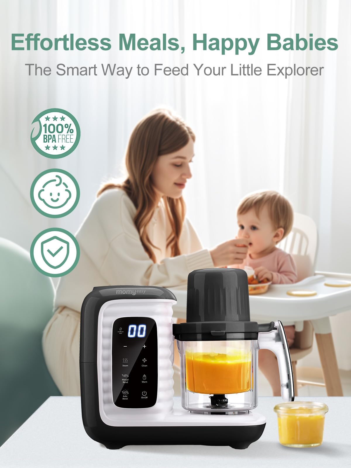 Baby Food Maker with Dual-Layer Steam Basket E8530