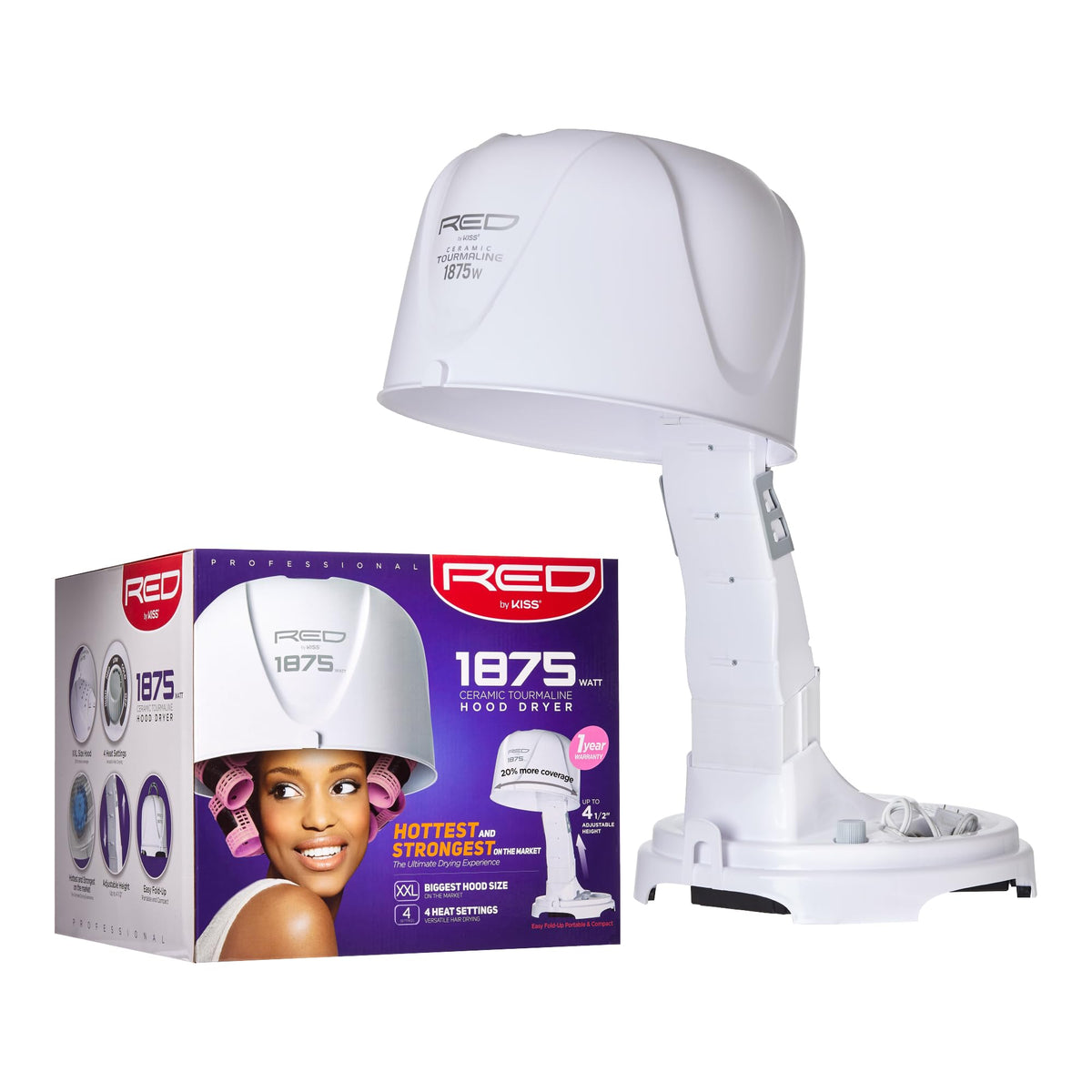 1875 Watt Ceramic Tourmaline Hood Dryer E18167
