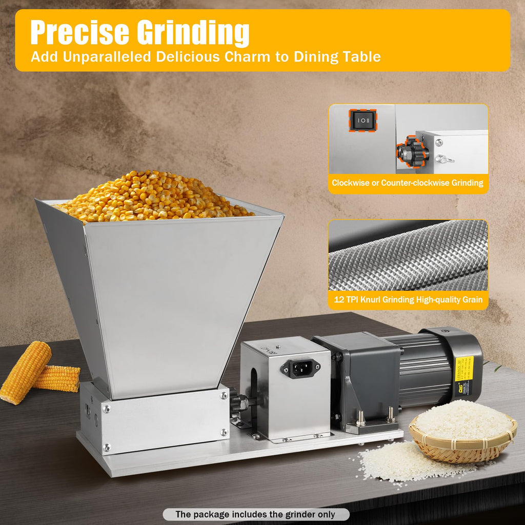 110V 60W Stainless Steel Grain Mill C95816