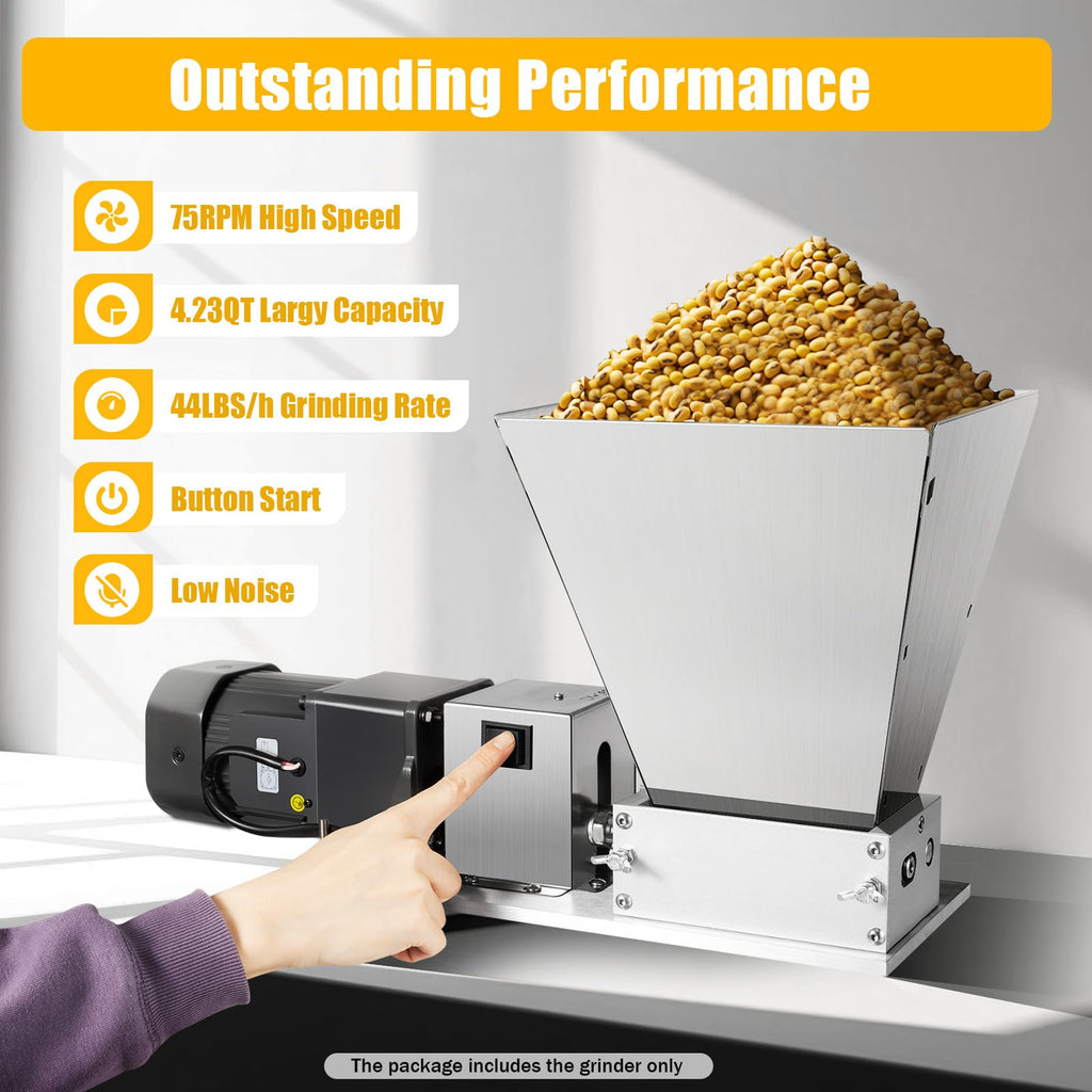 110V 60W Stainless Steel Grain Mill C95816