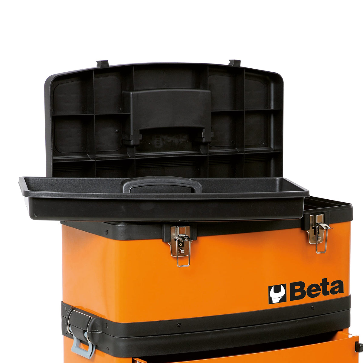 Orange Two-Module Rolling Metal Tool Chest R861046