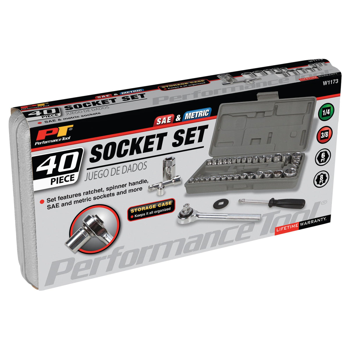 40-Piece SAE and Metric Socket Wrench Set P953515