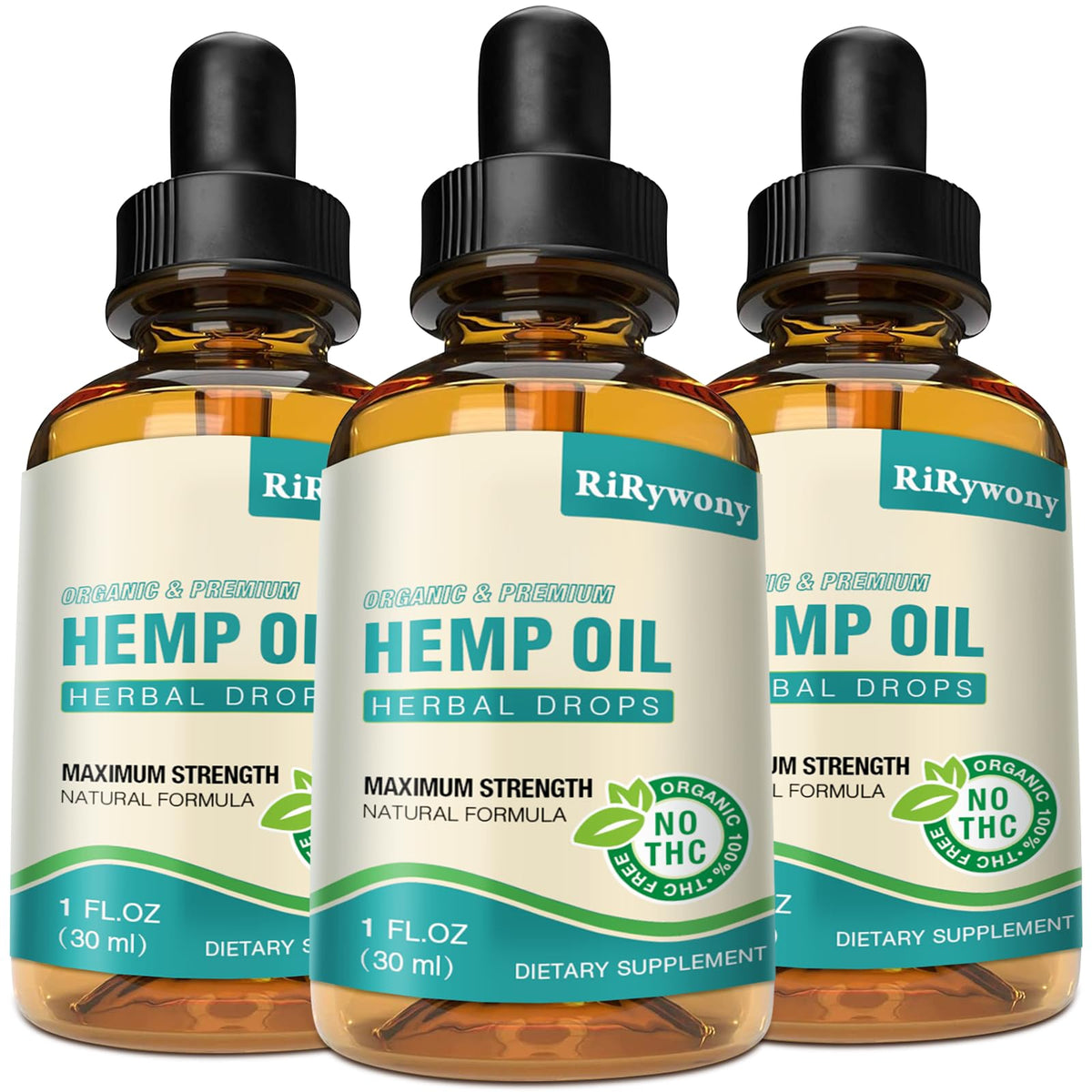 Organic Hemp Oil Drops 3-Pack Y4008