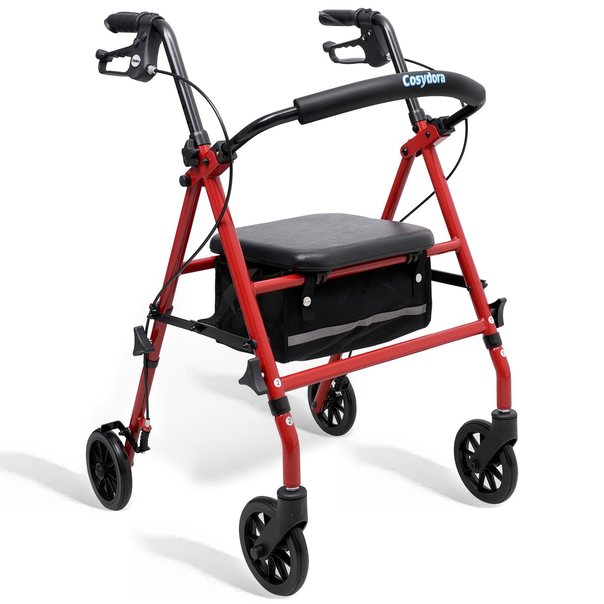 Heavy-Duty Rollator Walker with Seat Y7415