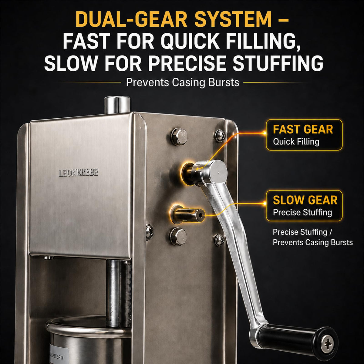 Stainless Steel 7Lbs/3L Vertical Sausage Stuffer N65911